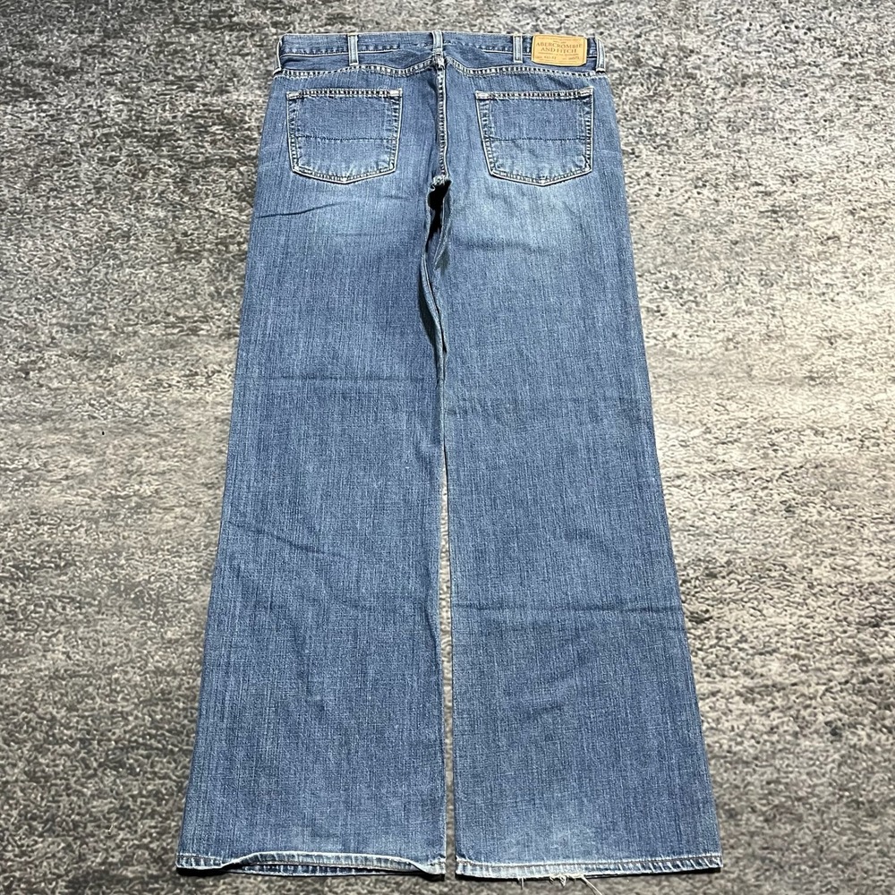 Vintage Abercrombie & Fitch Jeans Mens 36x33 Blue Bootcut Button Fly Y2K